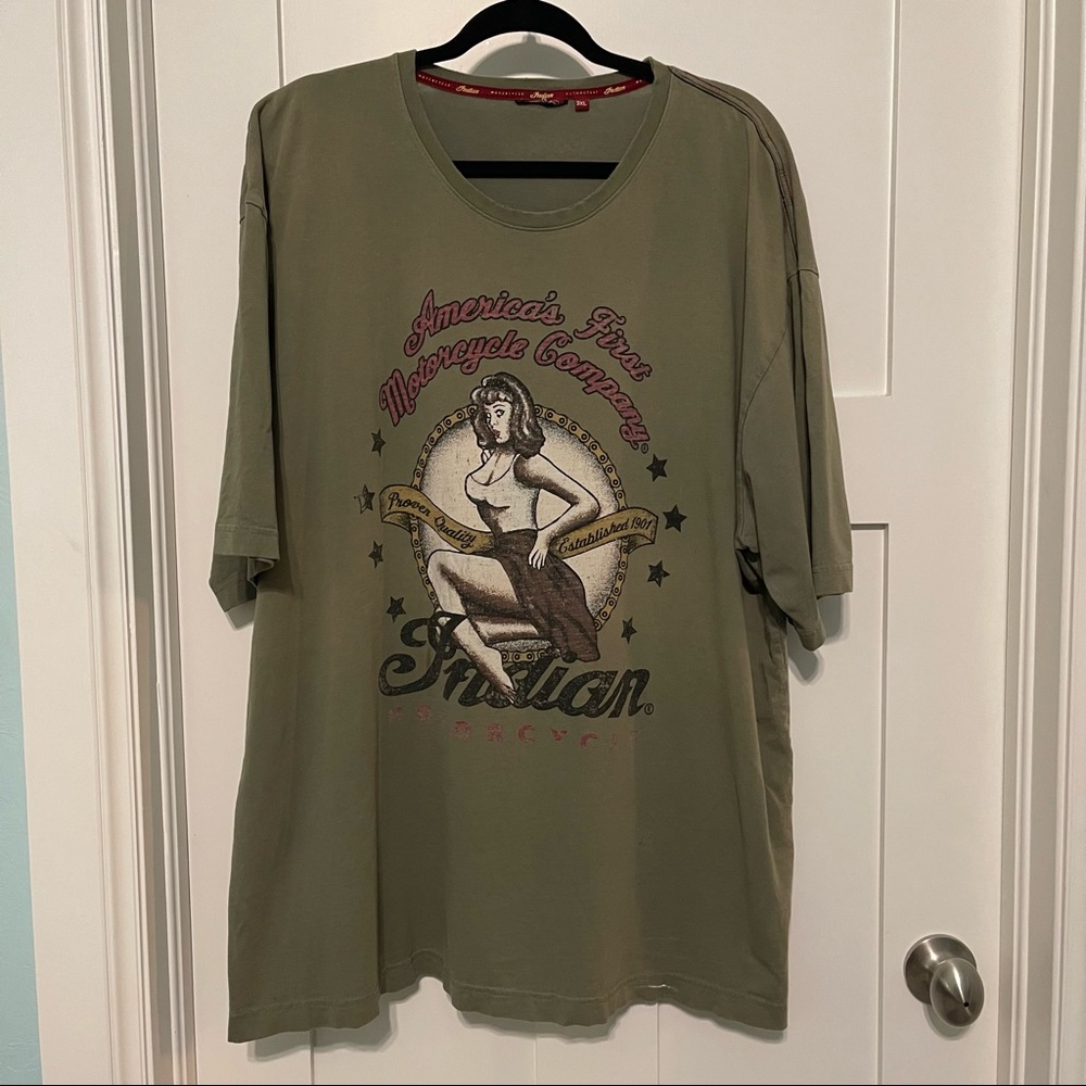 Indian Motorcycle distressed T-shirt! 3x! XXXL! Graphic tee. Vintage t-shirt